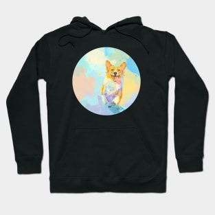 Happy Corgi - Dog Art Hoodie